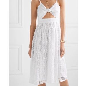 MICHAEL KORS midi eyelet white sun dress, size 0